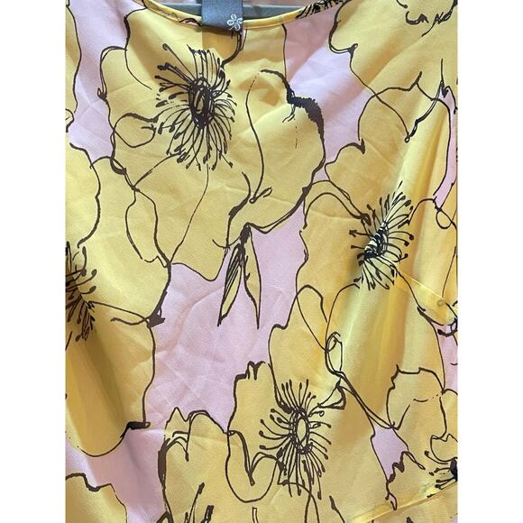 NWT Taylor Ruffle Hem Floral Chiffon Dress Size 8 - Picture 6 of 10